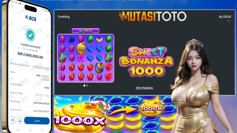 KEMENANGAN MEMBER BERMAIN DI SWEET BONANZA 1000