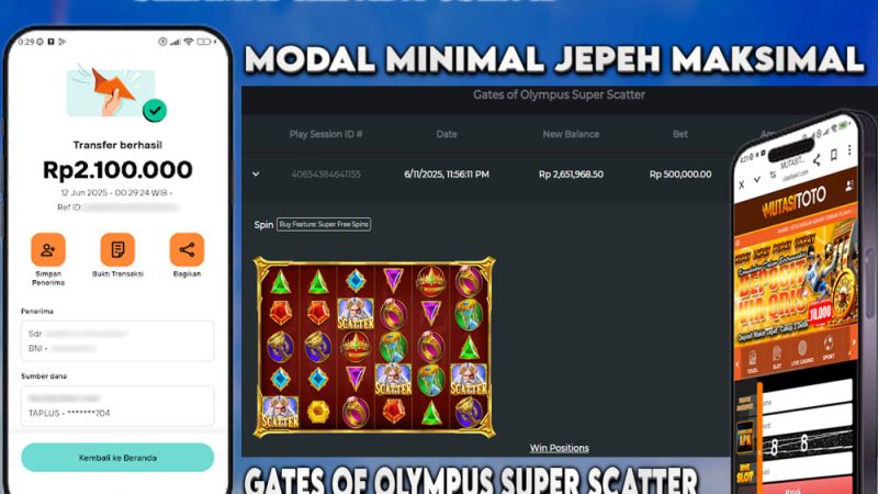 KEMENANGAN MEMBER BERMAIN DI GATES OF OLYMPUS SUPER SCATTER