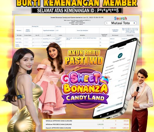KEMENANGAN MEMBER BERMAIN DI LIVE – SWEET BONANZA CANDYLAND