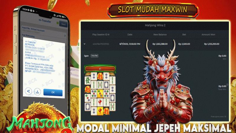 KEMENANGAN MEMBER BERMAIN DI MAHJONG WINS 2 PRAGMATIC PLAY