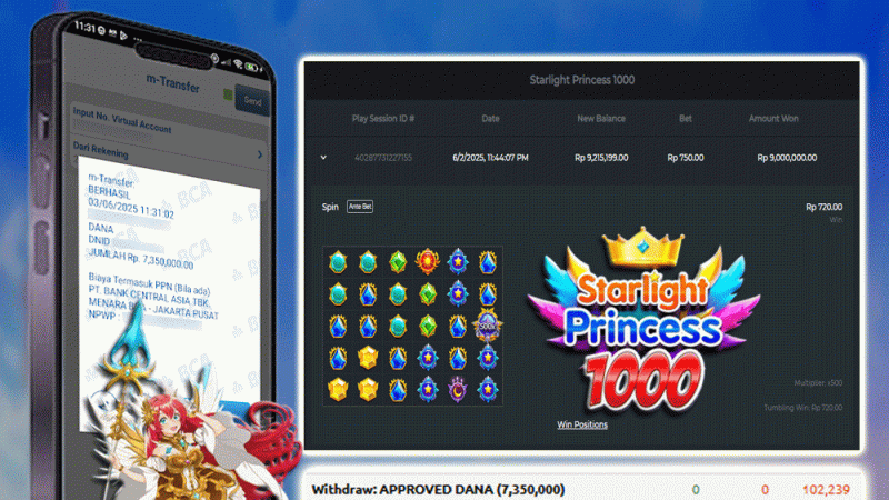 KEMENANGAN MEMBER BERMAIN DI STARLIGHT PRINCESS 1000