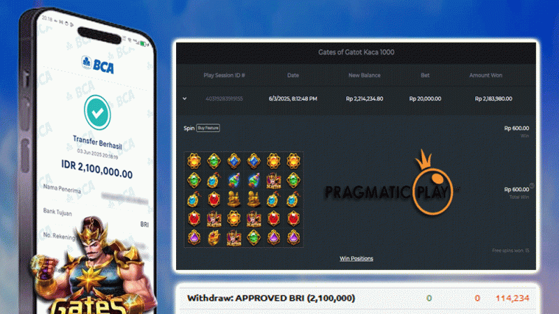 KEMENANGAN MEMBER BERMAIN DI GATES OF GATOTKACA 1000