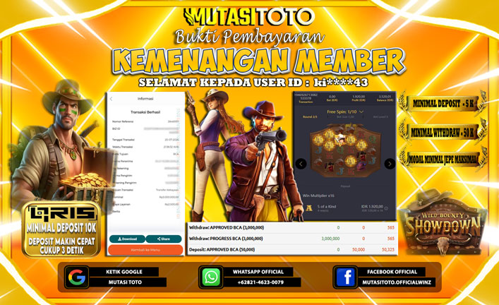 KEMENANGAN MEMBER BERMAIN DI PG SOFT WILD BOUNTY SHOWDWON