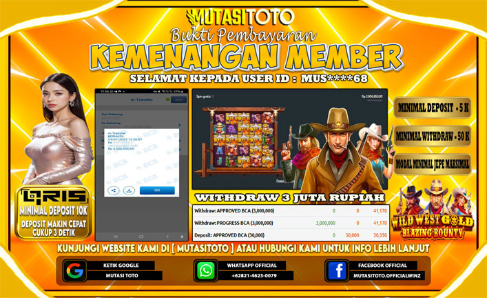 KEMENANGAN MEMBER BERMAIN DI WILD WEST GOLD BLAZING BOUNTY