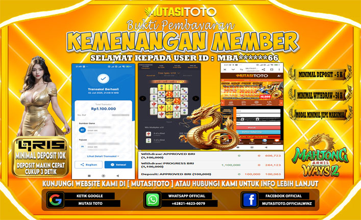 KEMENANGAN MEMBER BERMAIN DI MAHJONG WAYS 2