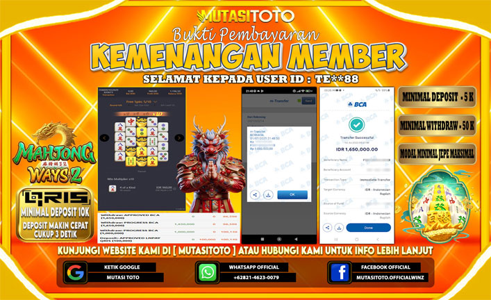 KEMENANGAN MEMBER BERMAIN DI MAHJONG WAYS 2