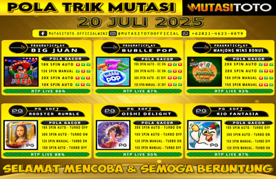 POLA GACOR TERUPDATE 20 JULI 2025 – MUTASITOTO