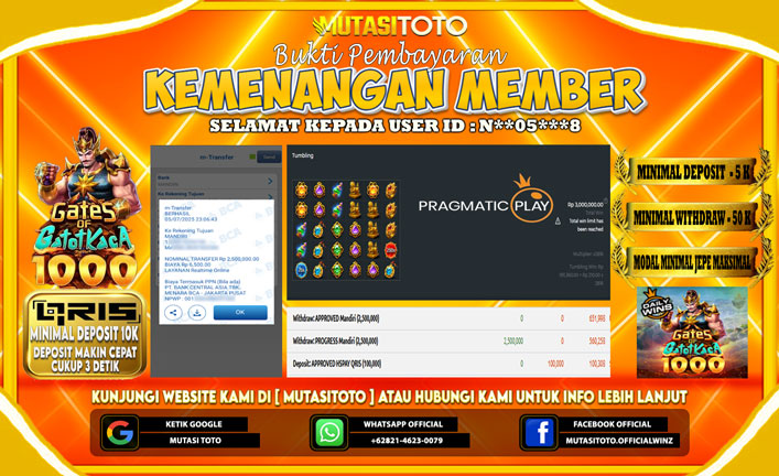 KEMENANGAN MEMBER BERMAIN DI GATES OF GATOT KACA 1000