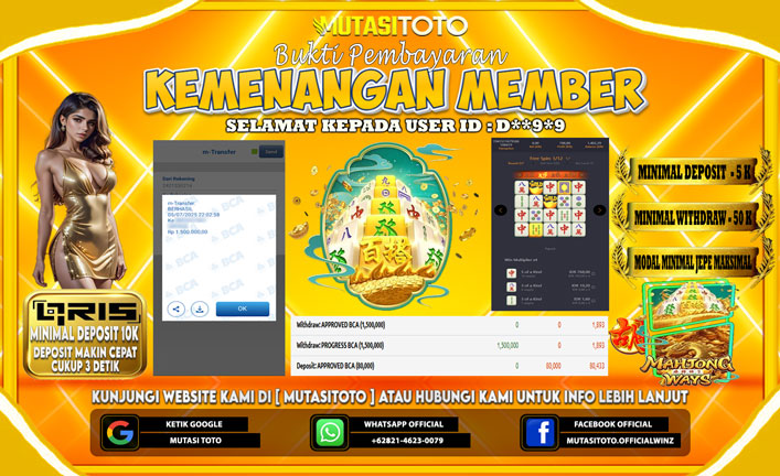 KEMENANGAN MEMBER BERMAIN DI MAHJONG WAYS