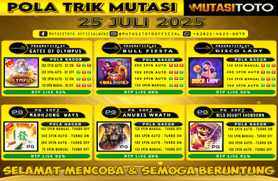 POLA GACOR TERUPDATE 25 JULI 2025 – MUTASITOTO