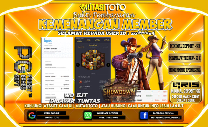 KEMENANGAN MEMBER BERMAIN DI WILD BOUNTY SHOWDOWN