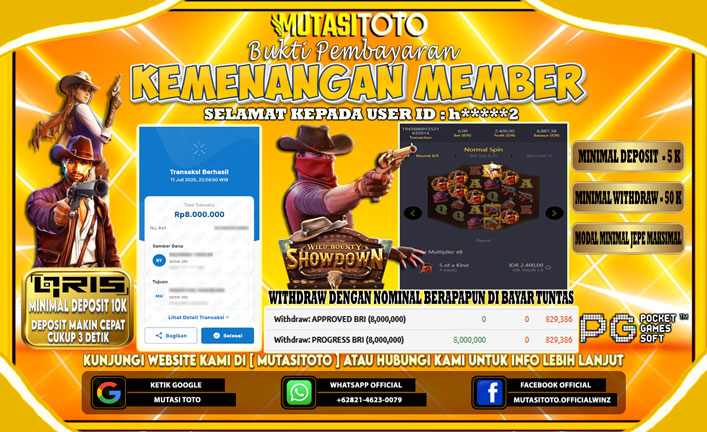 KEMENANGAN MEMBER BERMAIN DI WILD BOUNTY SHOWDOWN
