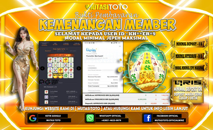 KEMENANGAN MEMBER BERMAIN DI PG SOFT MAHJONG WAYS
