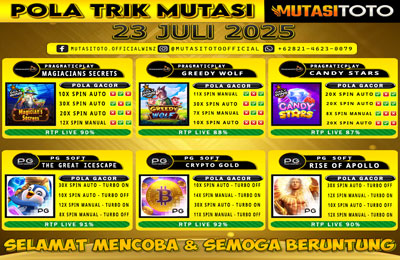POLA GACOR TERUPDATE 23 JULI 2025 – MUTASITOTO