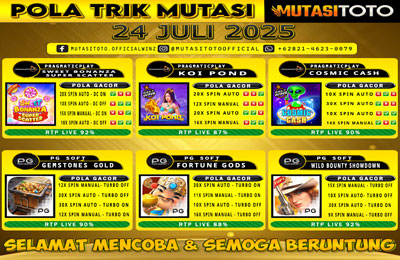 POLA GACOR TERUPDATE 24 JULI 2025 – MUTASITOTO