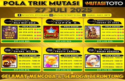 POLA GACOR TERUPDATE 27 JULI 2025 – MUTASITOTO