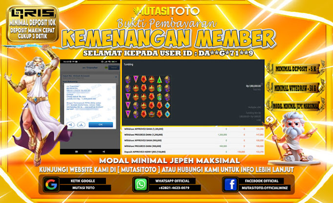 KEMENANGAN MEMBER BERMAIN DI GATES OF OLYMPUS 1000