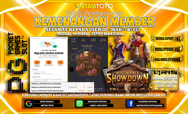 KEMENANGAN MEMBER BERMAIN DI PG SOFT WILD BOUNTY SHOWDOWN