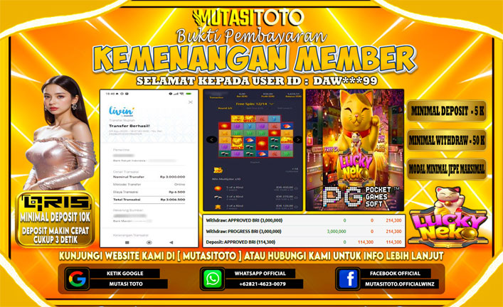 KEMENANGAN MEMBER BERMAIN DI PG SOFT LUCKY NEKO