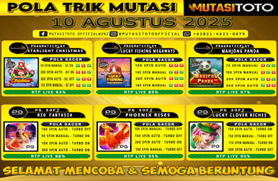 POLA GACOR TERUPDATE 10 AGUSTUS 2025 – MUTASITOTO