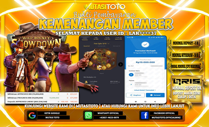 KEMENANGAN MEMBER BERMAIN DI PG SOFT WILD BOUNTY SHOWDOWN