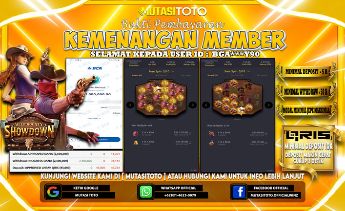 KEMENANGAN MEMBER BERMAIN DI PG SOFT WILD BOUNTY SHOWDOWN