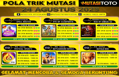 POLA GACOR TERUPDATE 24 AGUSTUS 2025 – MUTASITOTO