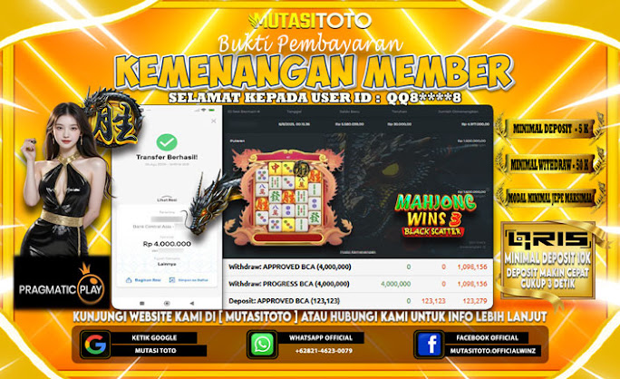 KEMENANGAN MEMBER BERMAIN DI MAHJONG WINS 3 – BLACK SCATTER