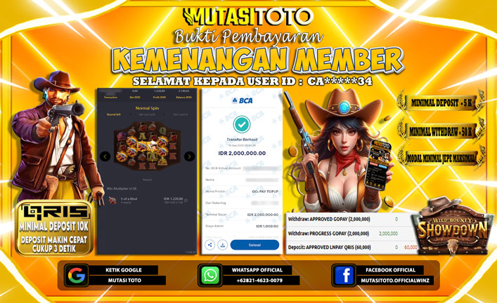 KEMENANGAN MEMBER BERMAIN DI PG SOFT WILD BOUNTY SHOWDOWN