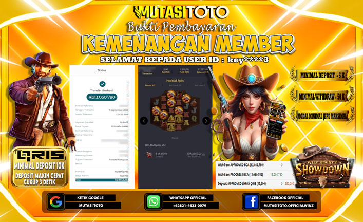 KEMENANGAN MEMBER BERMAIN DI WILD BOUNTY SHOWDOWN