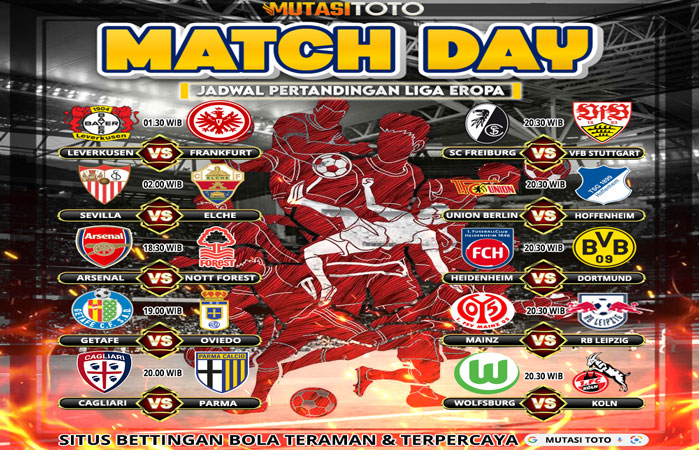 JADWAL PERTANDINGAN LIGA TOP EROPA