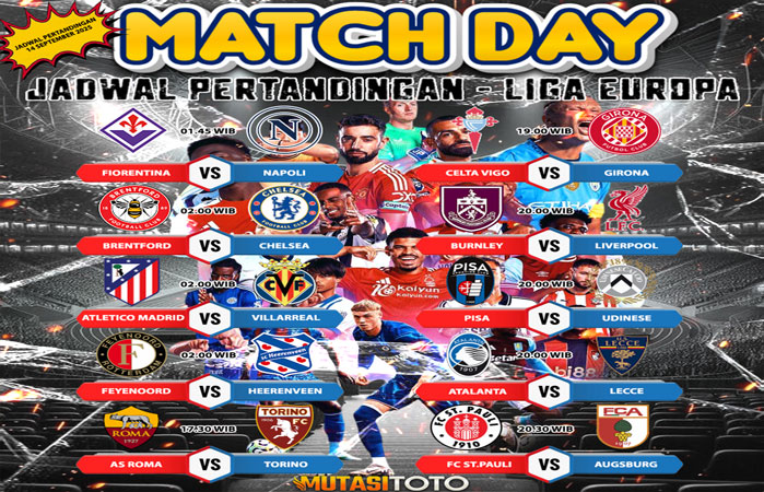 JADWAL BOLA HARI INI !!!