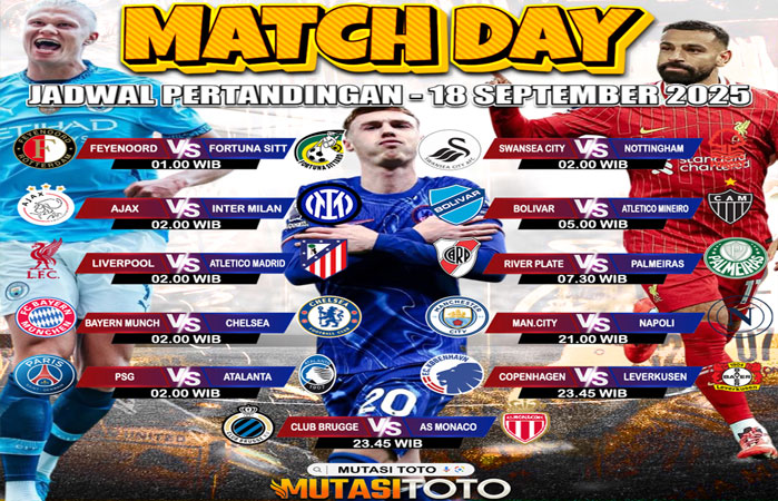 JADWAL BOLA HARI INI !!!