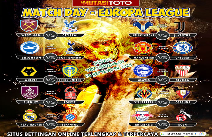 JADWAL BOLA HARI INI !!!