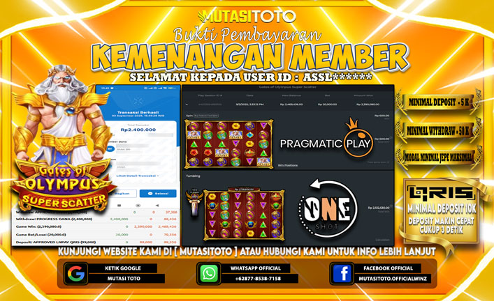 KEMENANGAN MEMBER BERMAIN DI GATES OF OLYMPUS SUPER SCATTER