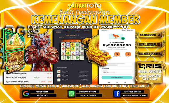 KEMENANGAN MEMBER BERMAIN DI PG SOFT MAHJONG WAYS 1