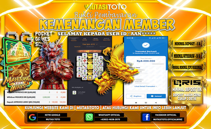 KEMENANGAN MEMBER BERMAIN DI MAHJONG WAYS 1