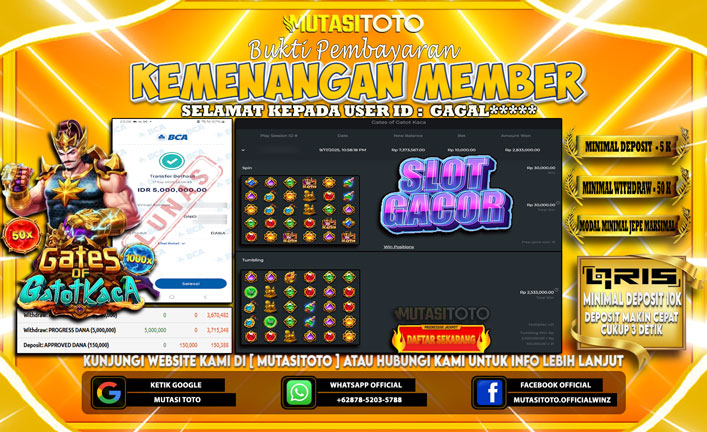 KEMENANGAN MEMBER BERMAIN DI GATES OF GATOT KACA