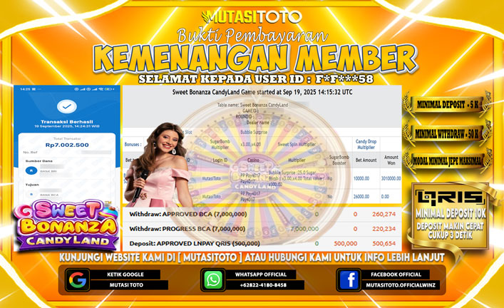 KEMENANGAN MEMBER BERMAIN DI SWEET BONANZA CANDYLAND