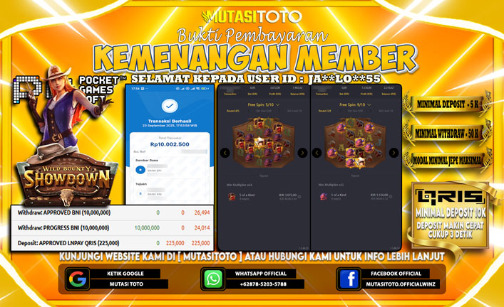 KEMENANGAN MEMBER BERMAIN DI PG SOFT WILD BOUNTY SHOWDOWN