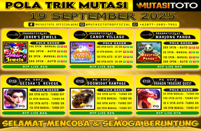 POLA GACOR TERUPDATE 19 SEPTEMBER 2025 – MUTASITOTO