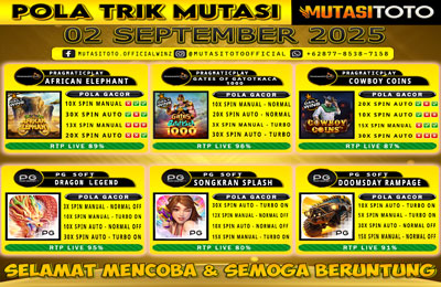 POLA GACOR TERUPDATE 02 SEPTEMBER 2025 – MUTASITOTO