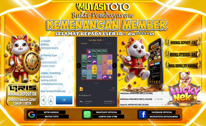 KEMENANGAN MEMBER BERMAIN DI PG SOFT LUCKY NEKO