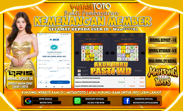 KEMENANGAN MEMBER BERMAIN DI PG SOFT MAHJONG WAYS 1