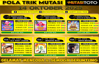 POLA GACOR TERUPDATE 14 OKTOBER 2025 – MUTASITOTO