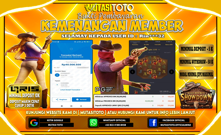 KEMENANGAN MEMBER BERMAIN DI WILD BOUNTY SHOWDOWN