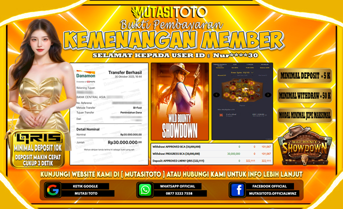 KEMENANGAN MEMBER BERMAIN DI WILD BOUNTY SHOWDOWN