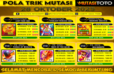 POLA GACOR TERUPDATE 28 OKTOBER 2025 – MUTASITOTO