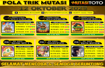 POLA GACOR TERUPDATE 12 OKTOBER 2025 – MUTASITOTO