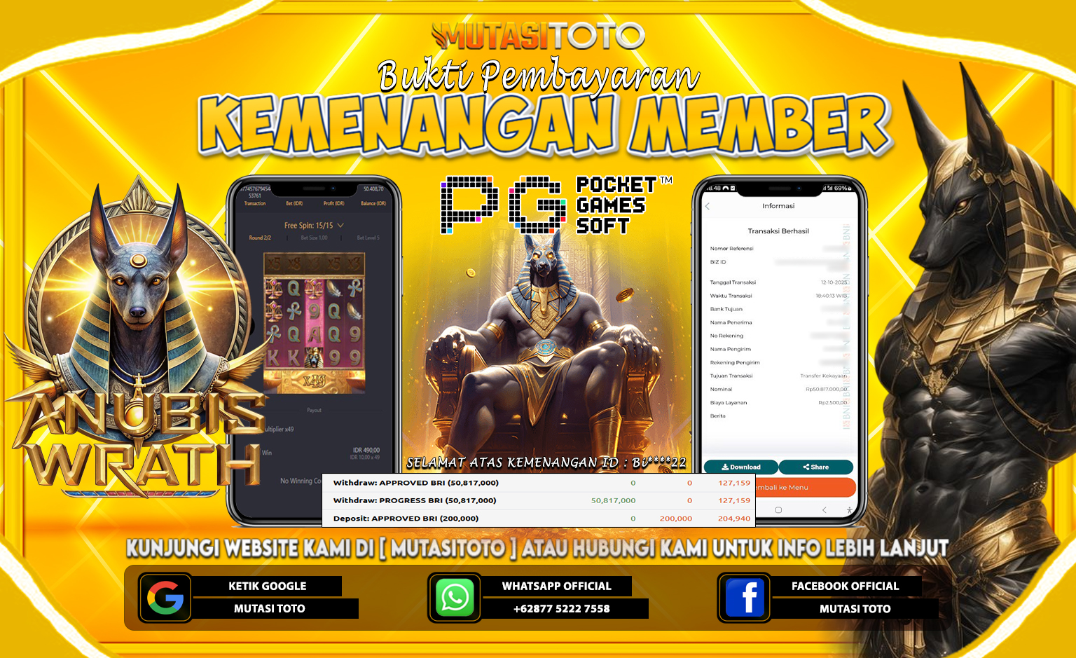 KEMENANGAN MEMBER BERMAIN DI ANUBIS WRATH